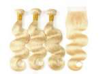 10A 613 BRAZILIAN VIRGIN Body Wave HAIR 3 bundles and closure